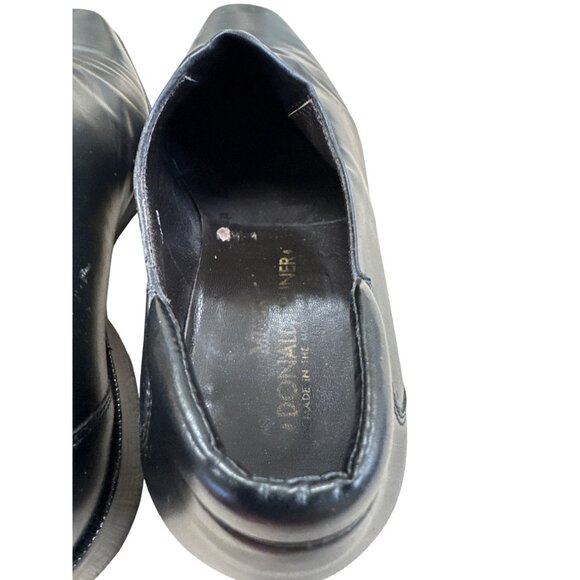 Donald J Pliner Mens Black Leather Slip-On Loafers Size 10.5M SKU 7476